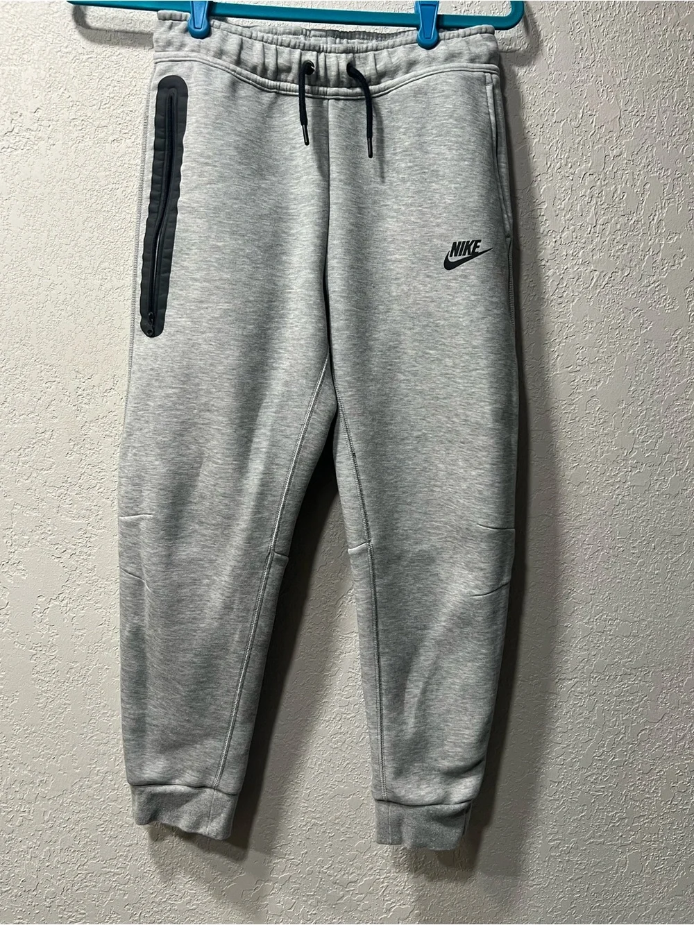 Nike Kids Light Gray Full-Zip Hooded Jacket with Black Trim
